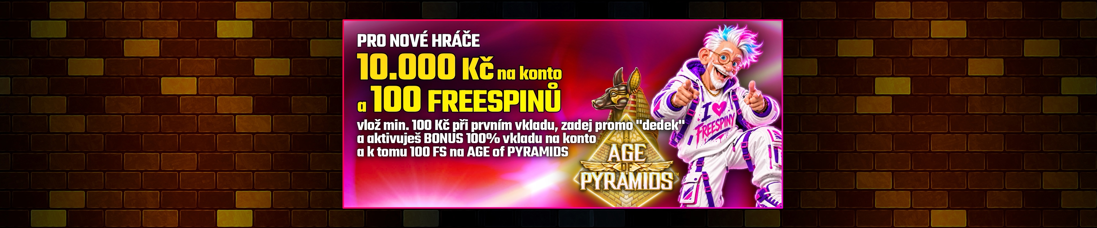 Bonus za první vklad a registrační bonus na Age of Pyramids od Synot